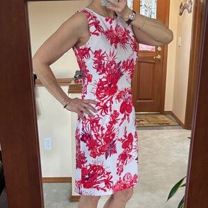 Mario Serrani Red and White Floral Dress - Never worn